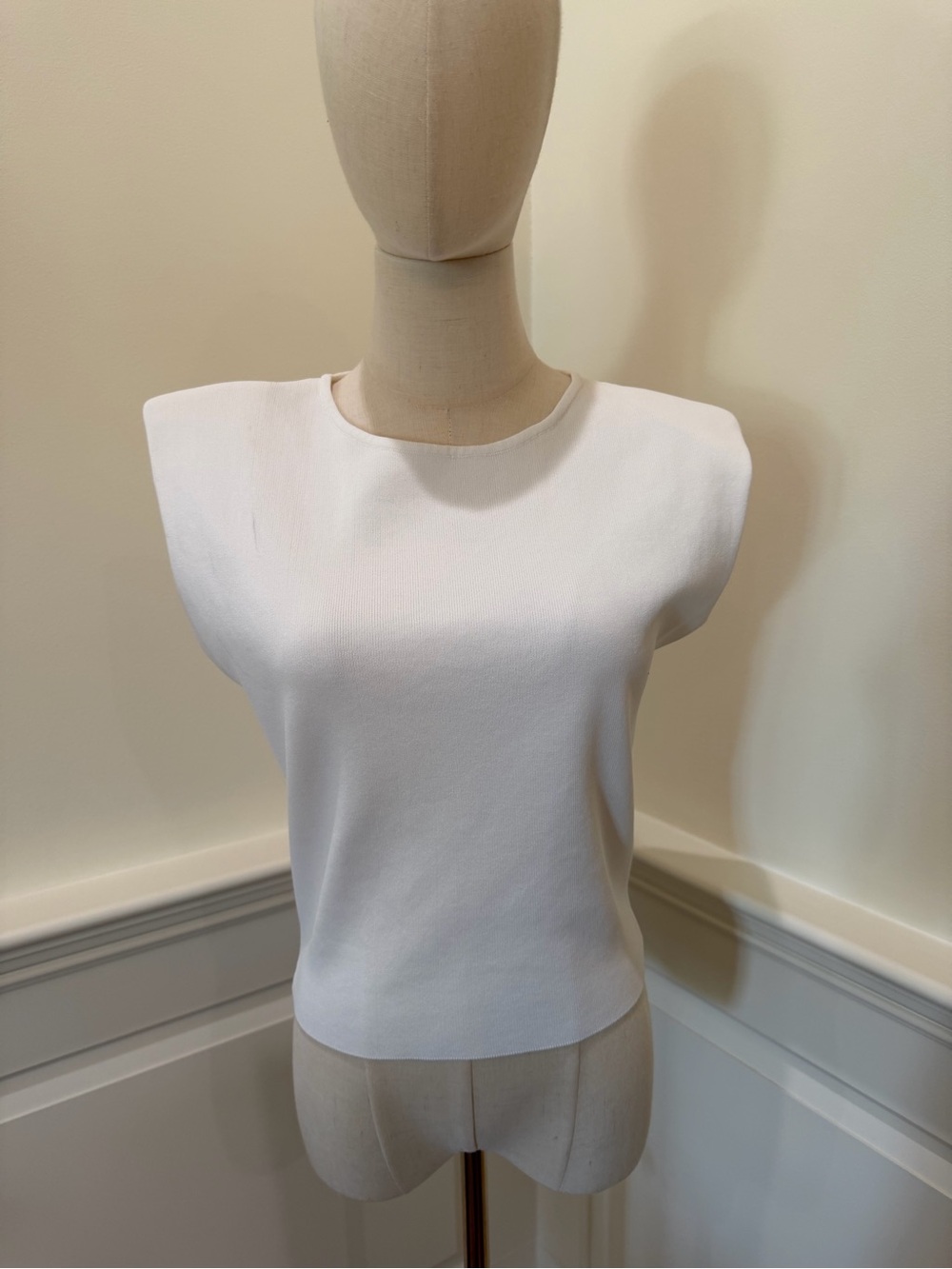 Endless Rose White Structured/Padded Crewneck Tank